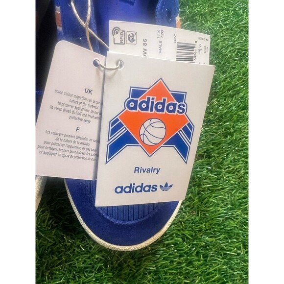 New Adidas New York Rivalry Low 86 (ID4755) "Blod Blue" Athletic Shoes Size 12 - Picture 2 of 8